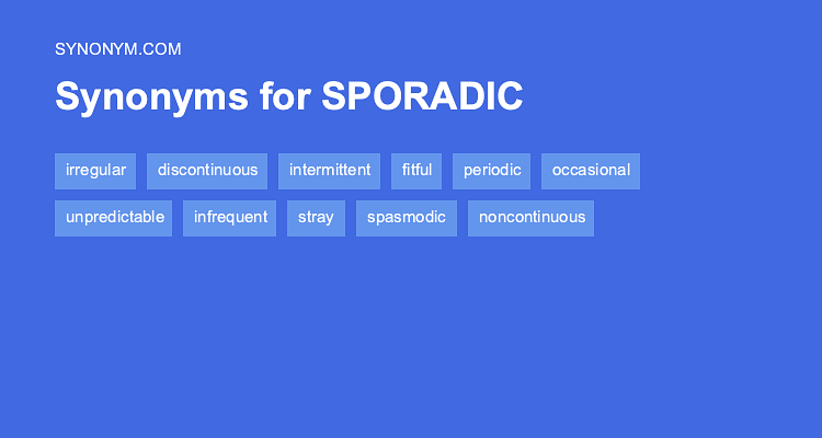 another word for sporadically