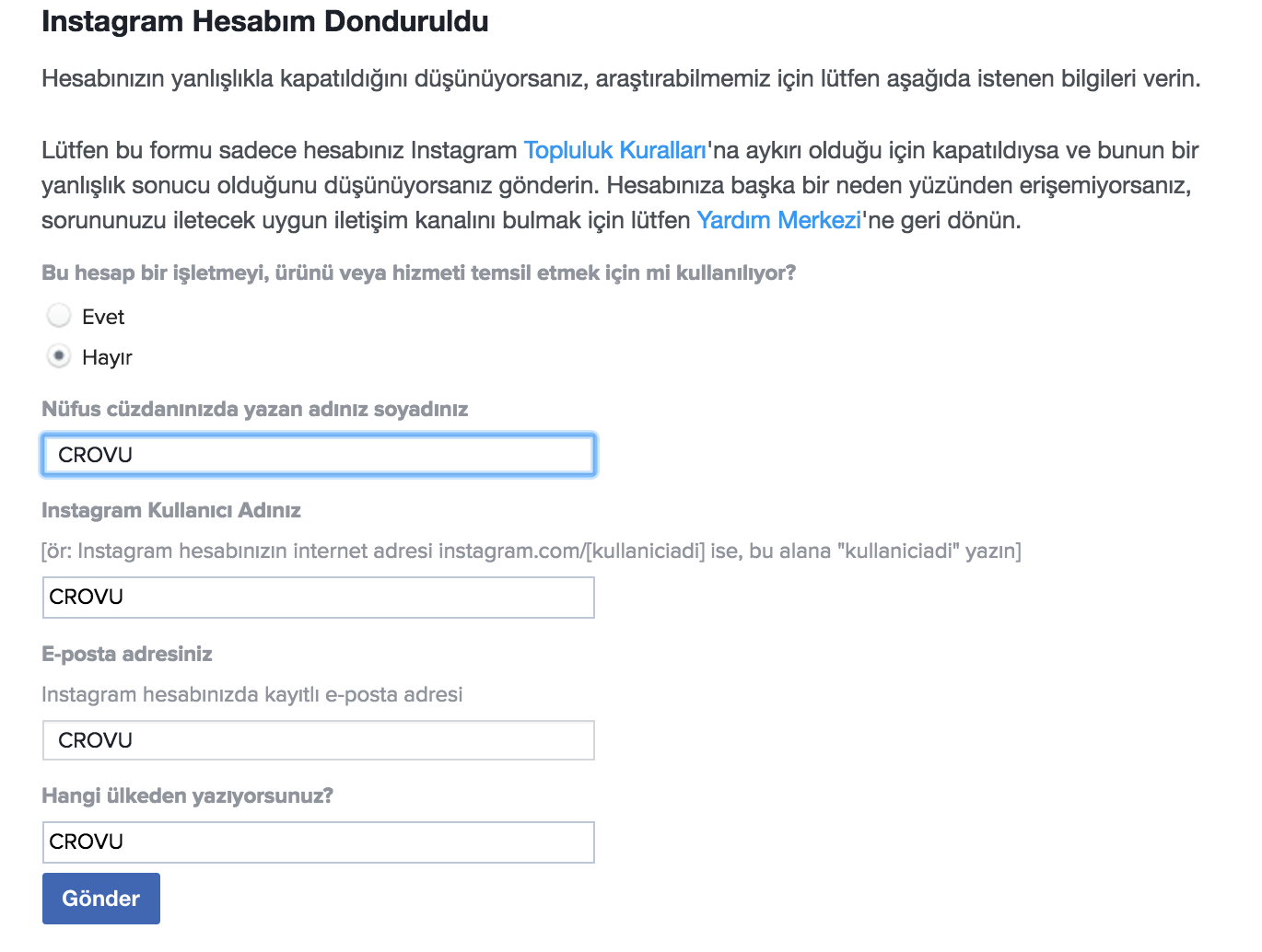 instagram hesabını sildikten sonra geri alma