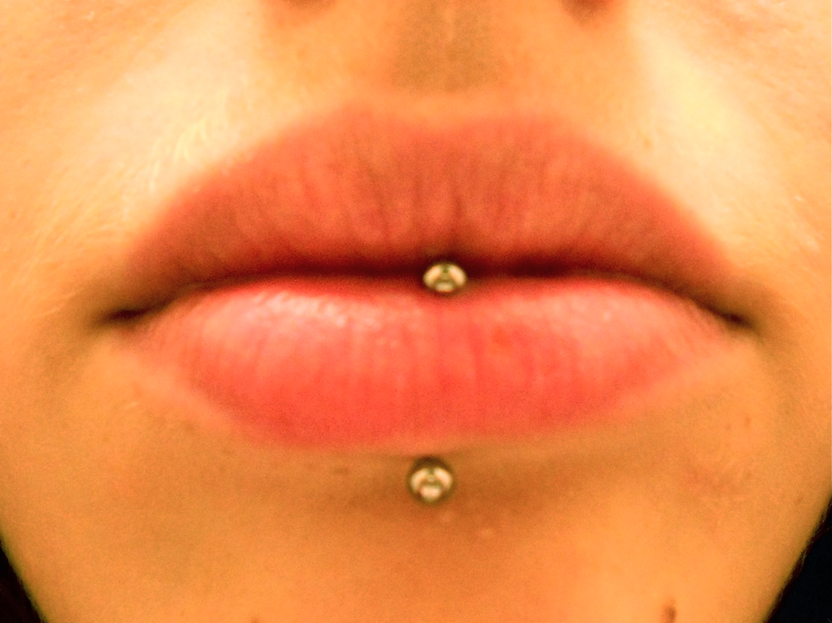 vertical labret piercing jewelry