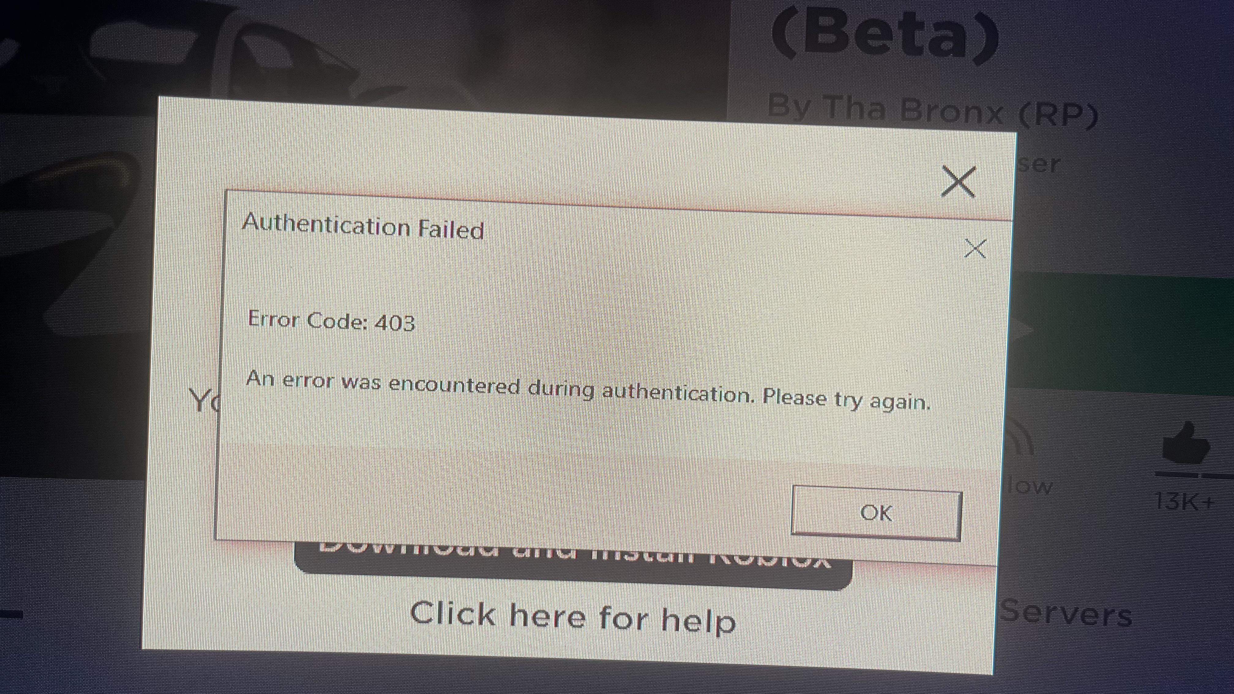 roblox error code 403