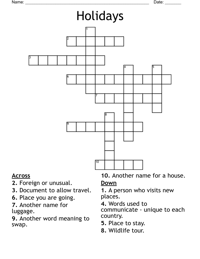 holiday crossword clue