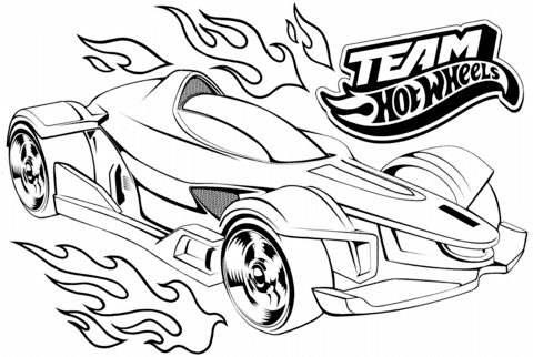 colouring pages hot wheels