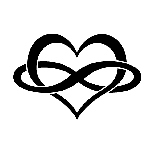 heart and infinity symbol