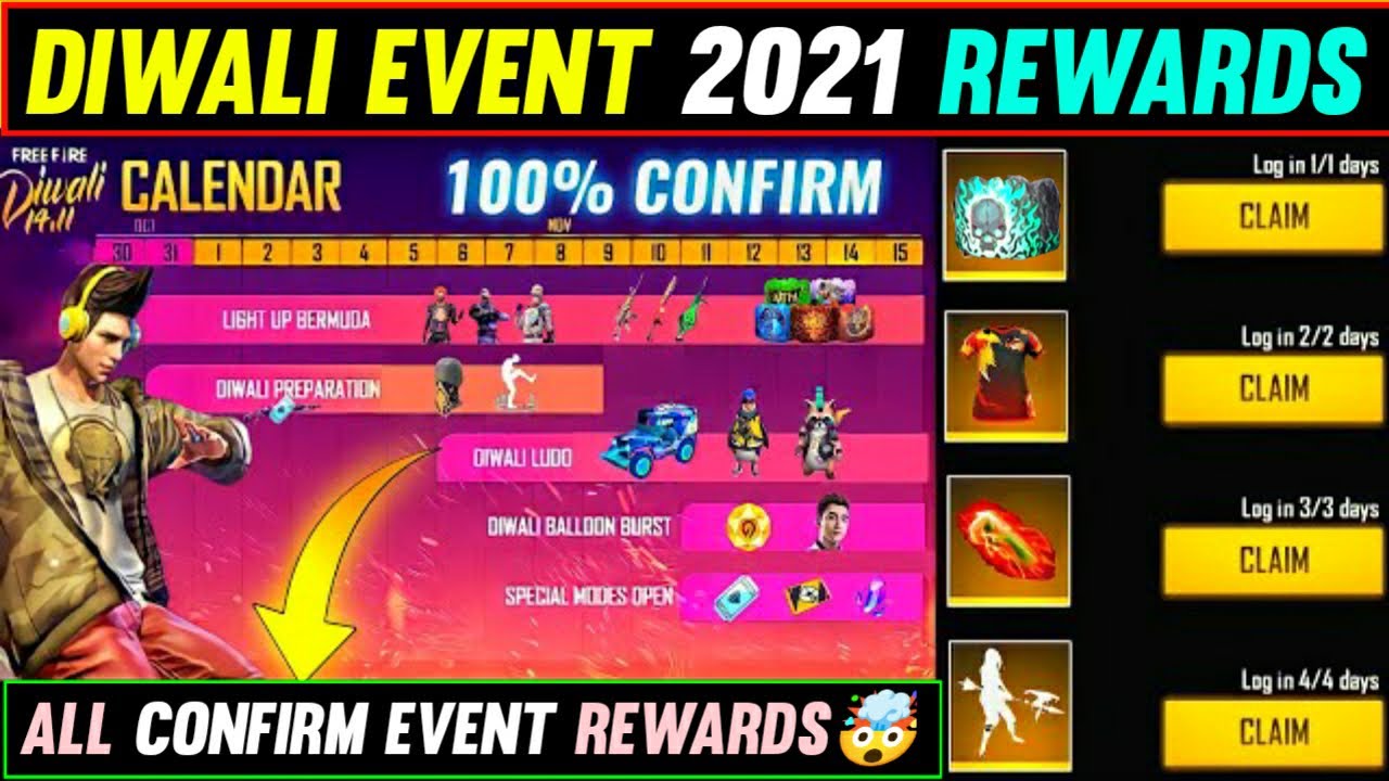 free fire diwali event 2021