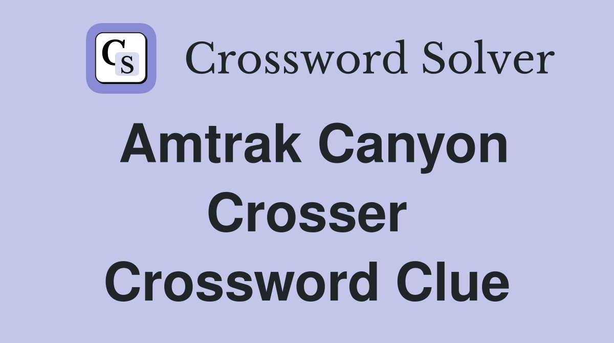 crossword clue canyon