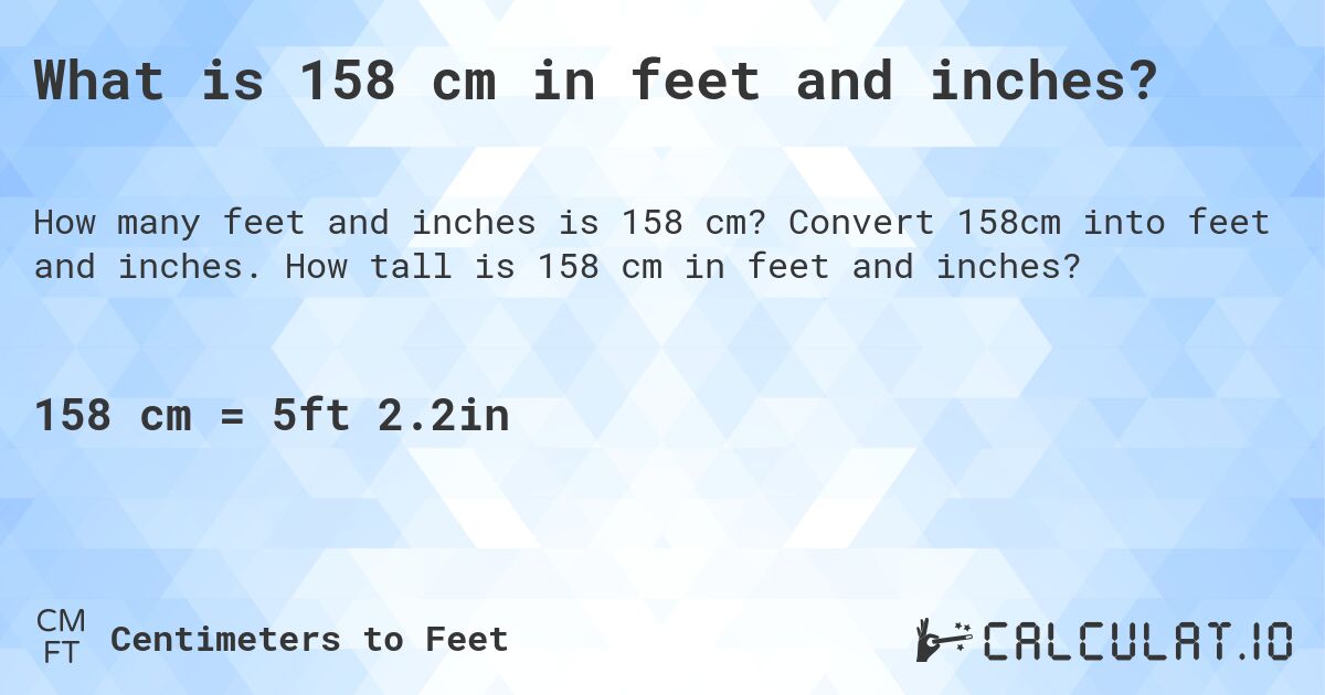 1.58 cm to feet