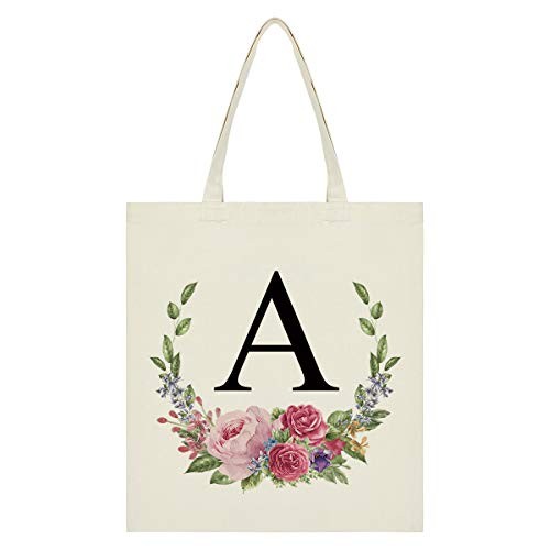 initial canvas bag