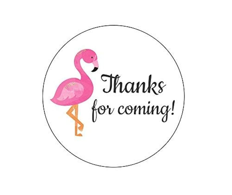 flamingo thank you stickers