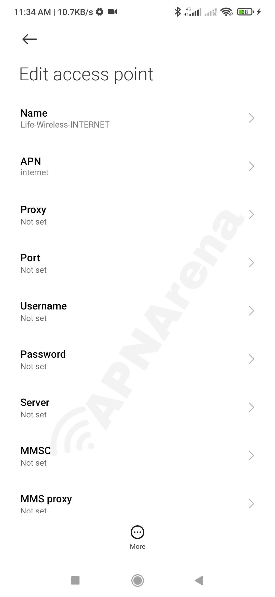 life wireless apn setup