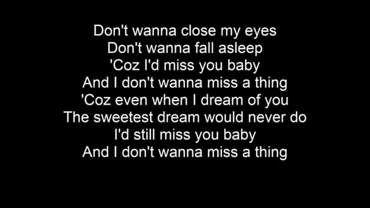 i don t want to miss you lyrics