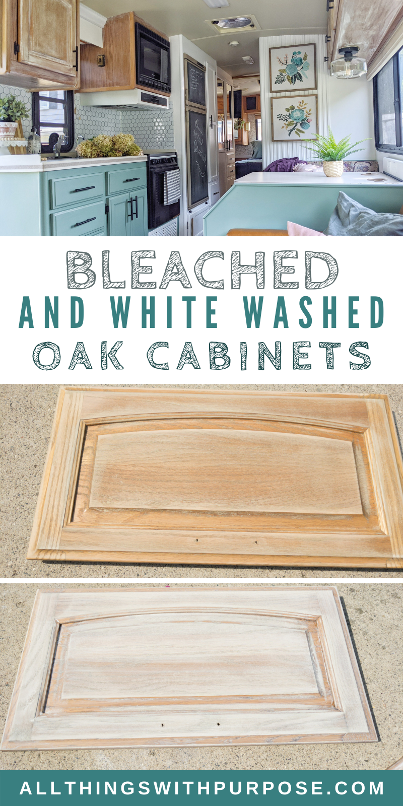 bleached oak cabinets