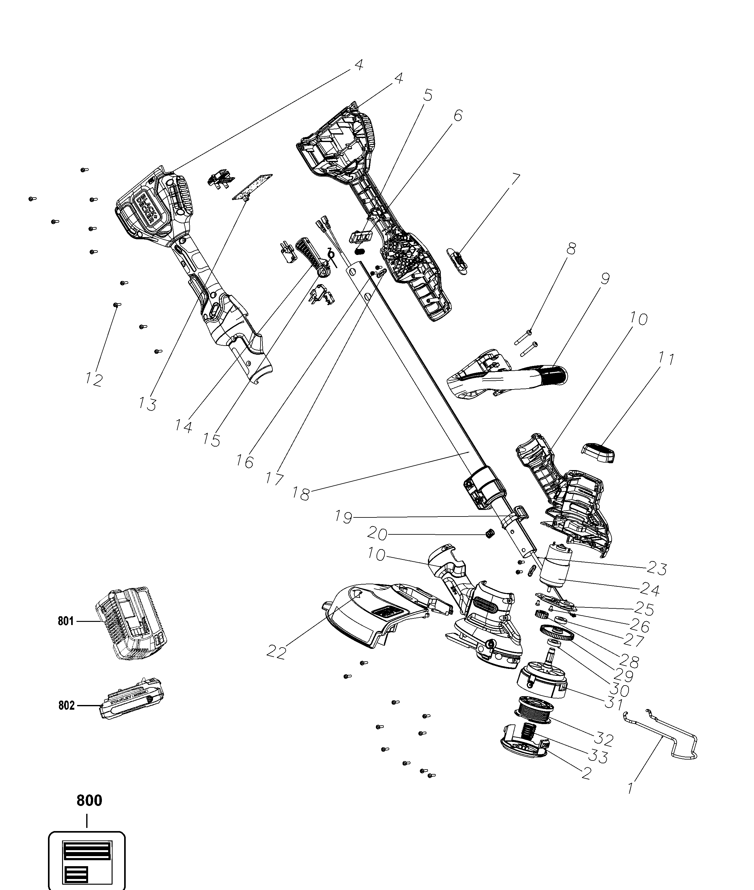 black & decker strimmer spares