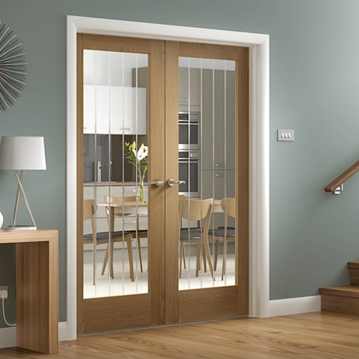 internal oak french doors