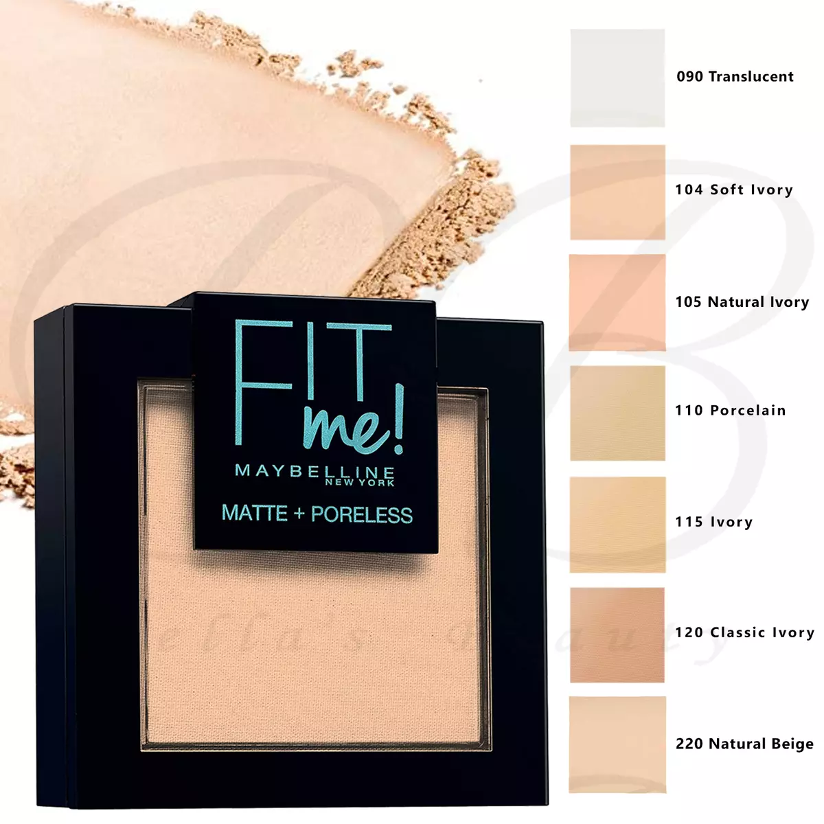 fit me powder shades