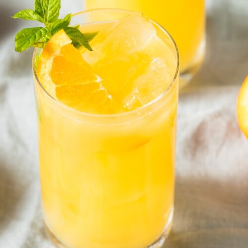 champagne and orange juice cocktail crossword clue