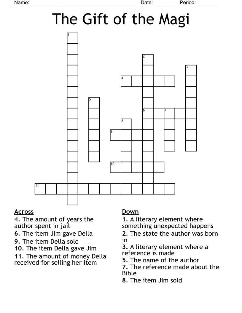 gift crossword puzzle clue