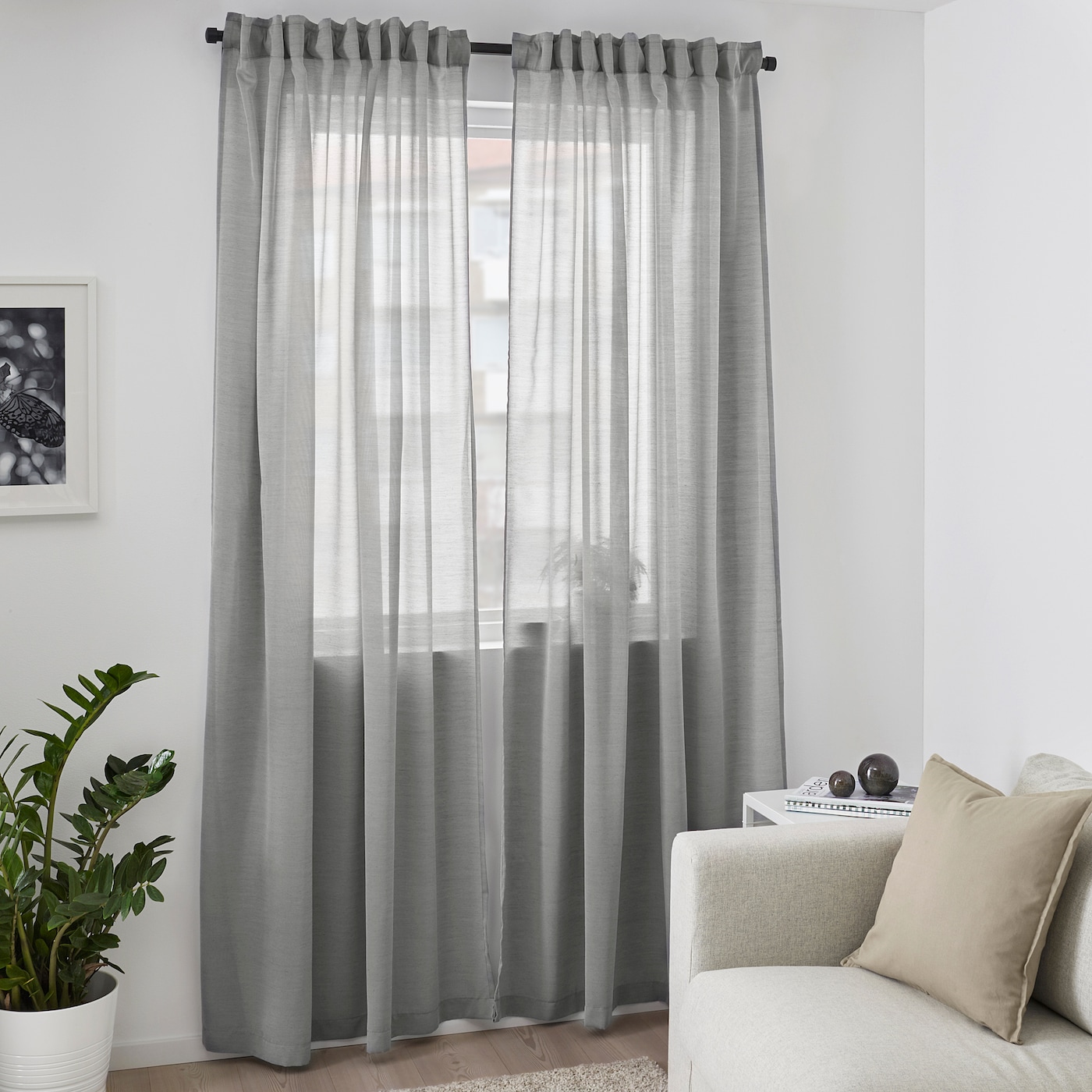 sheer grey curtains