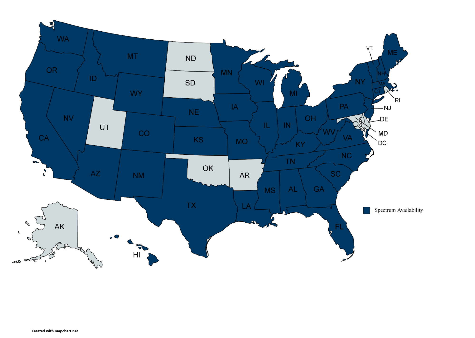 spectrum service area