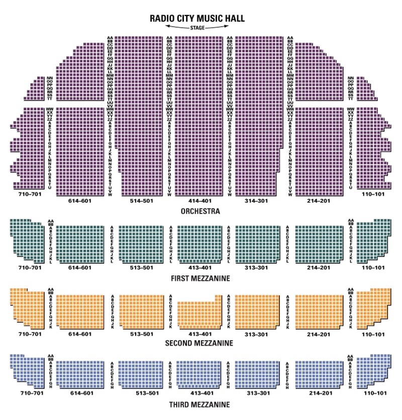 seating chart radio city