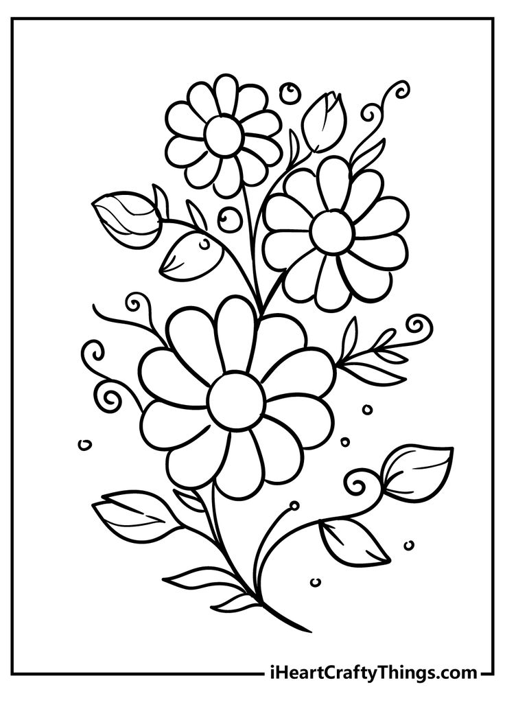 flower coloring pages to print