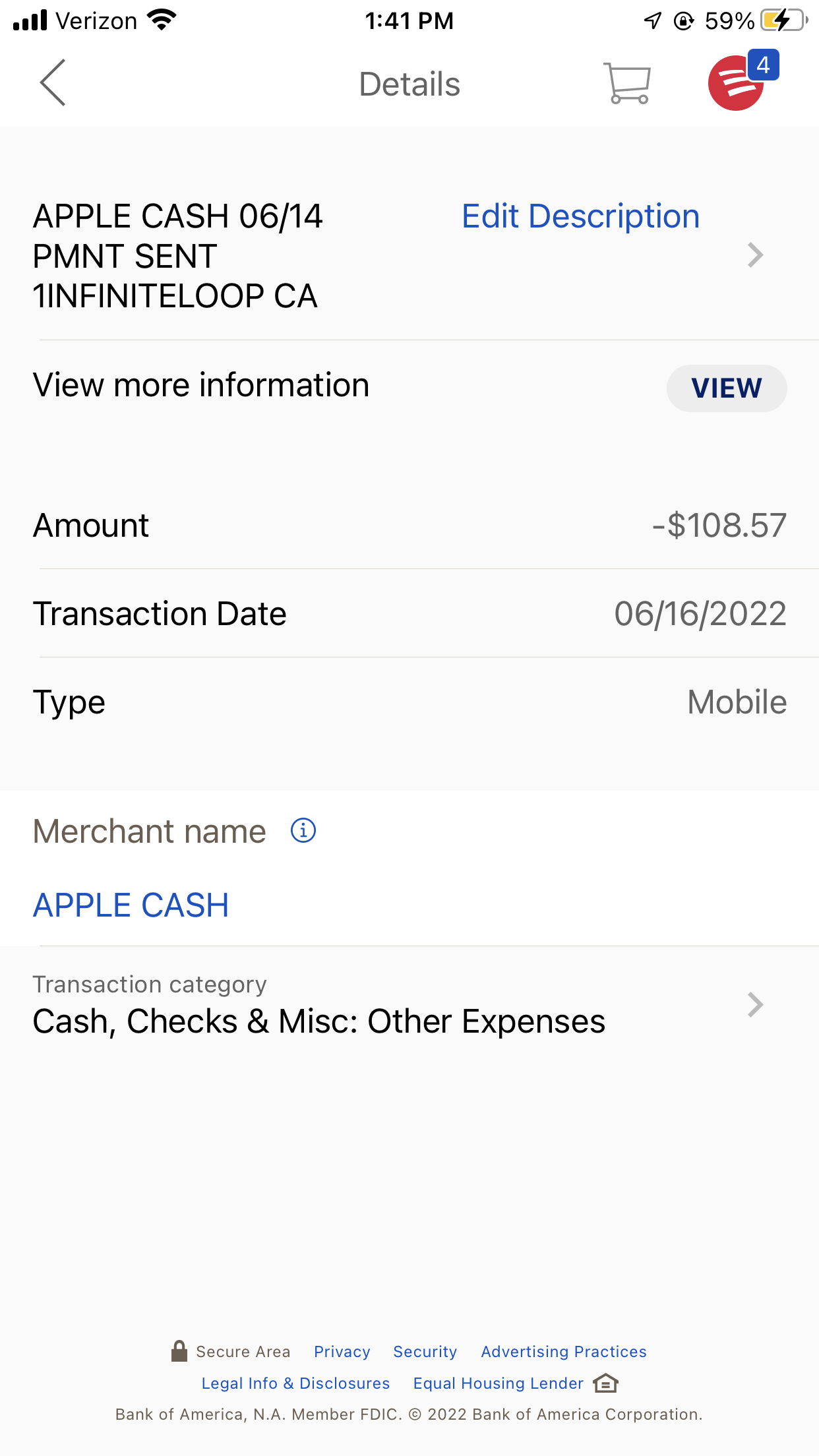 what is apple cash cupertino caus