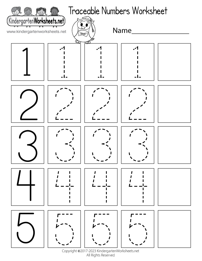 kindergarten worksheets numbers