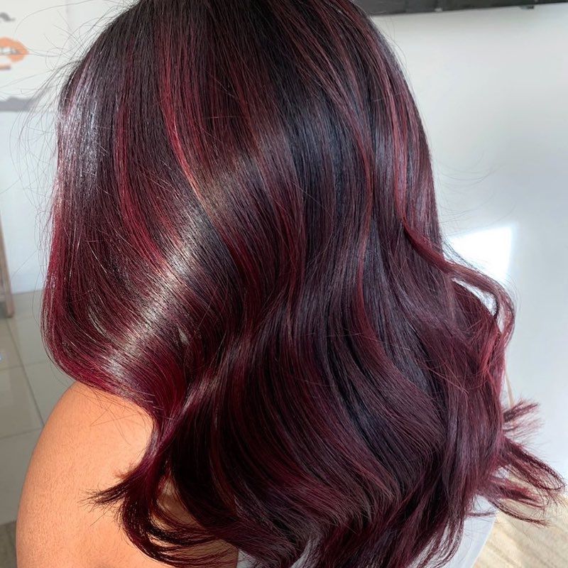 dark burgundy hair color ideas