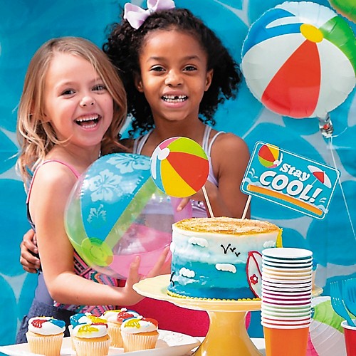 pool party tableware