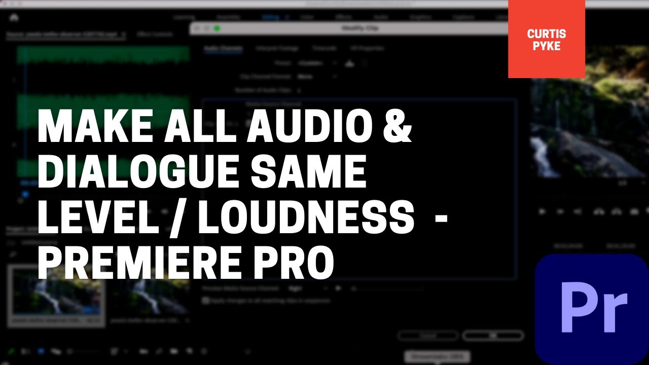 how to make all audio the same volume premiere