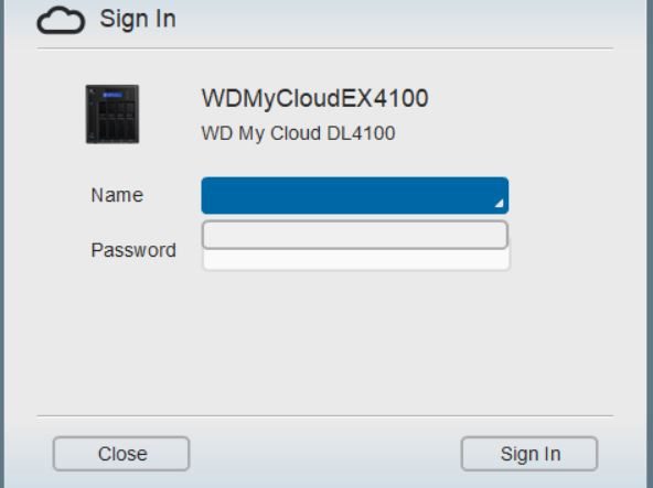 wd my cloud log in