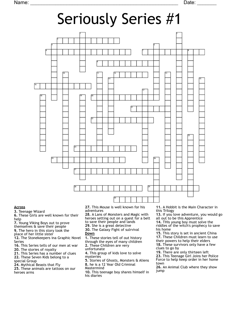 serious crossword