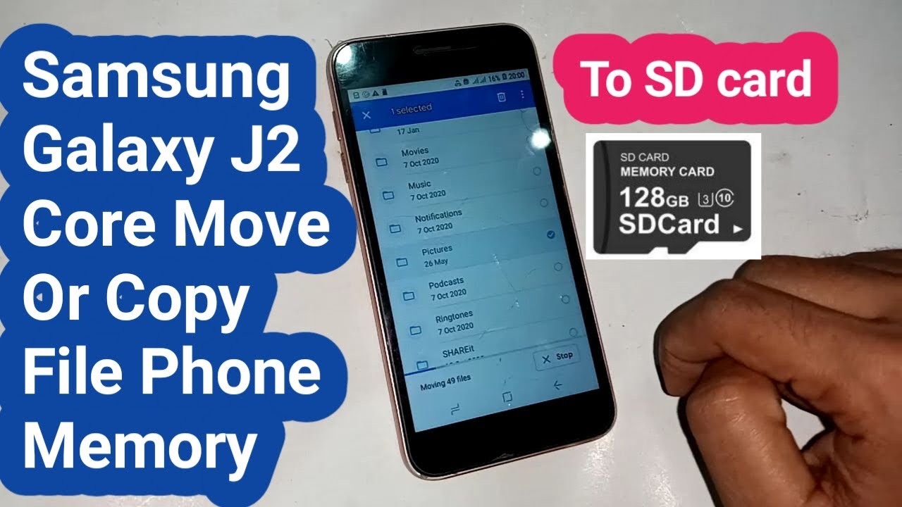 how to change storage to sd card on samsung j2