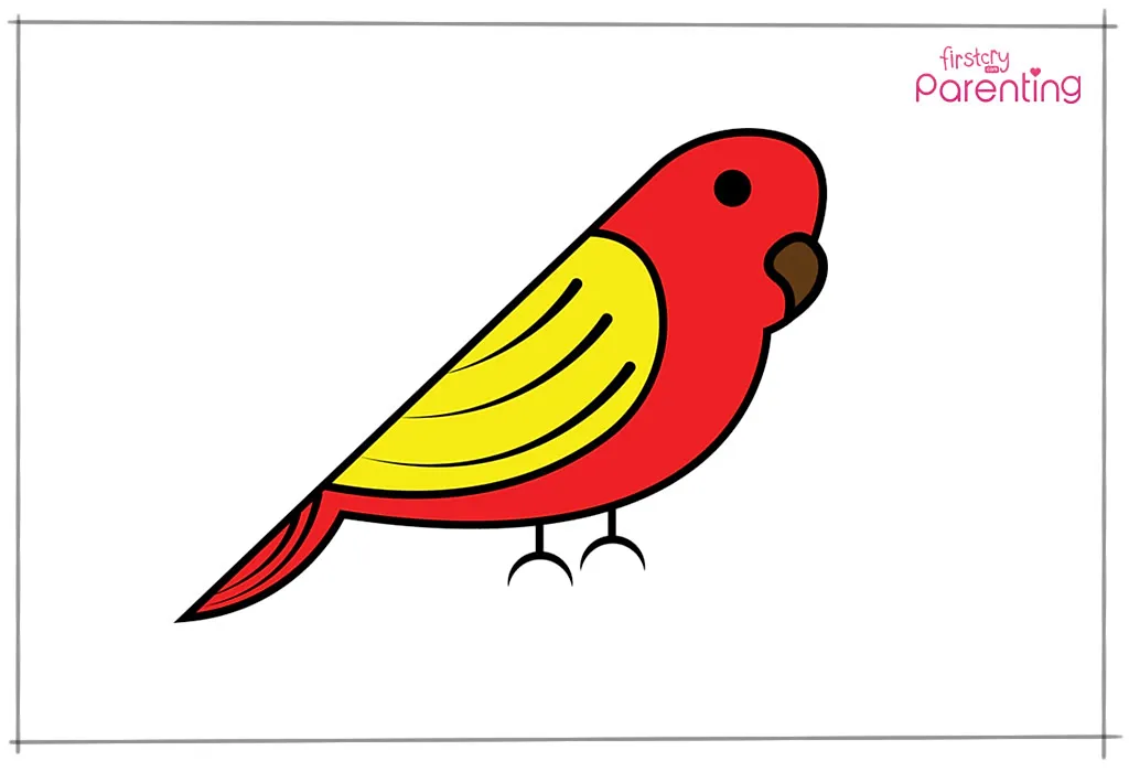 how to draw a bird for kids