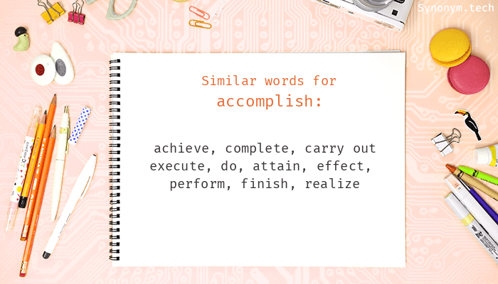 synonyms for accomplish