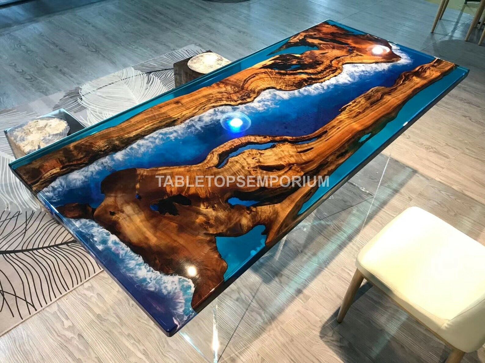 epoxy resin ocean table