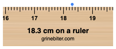 18.3 cm in inches