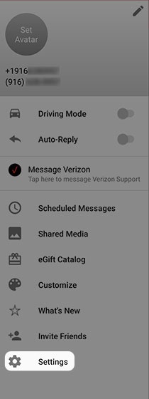 restore messages from verizon cloud