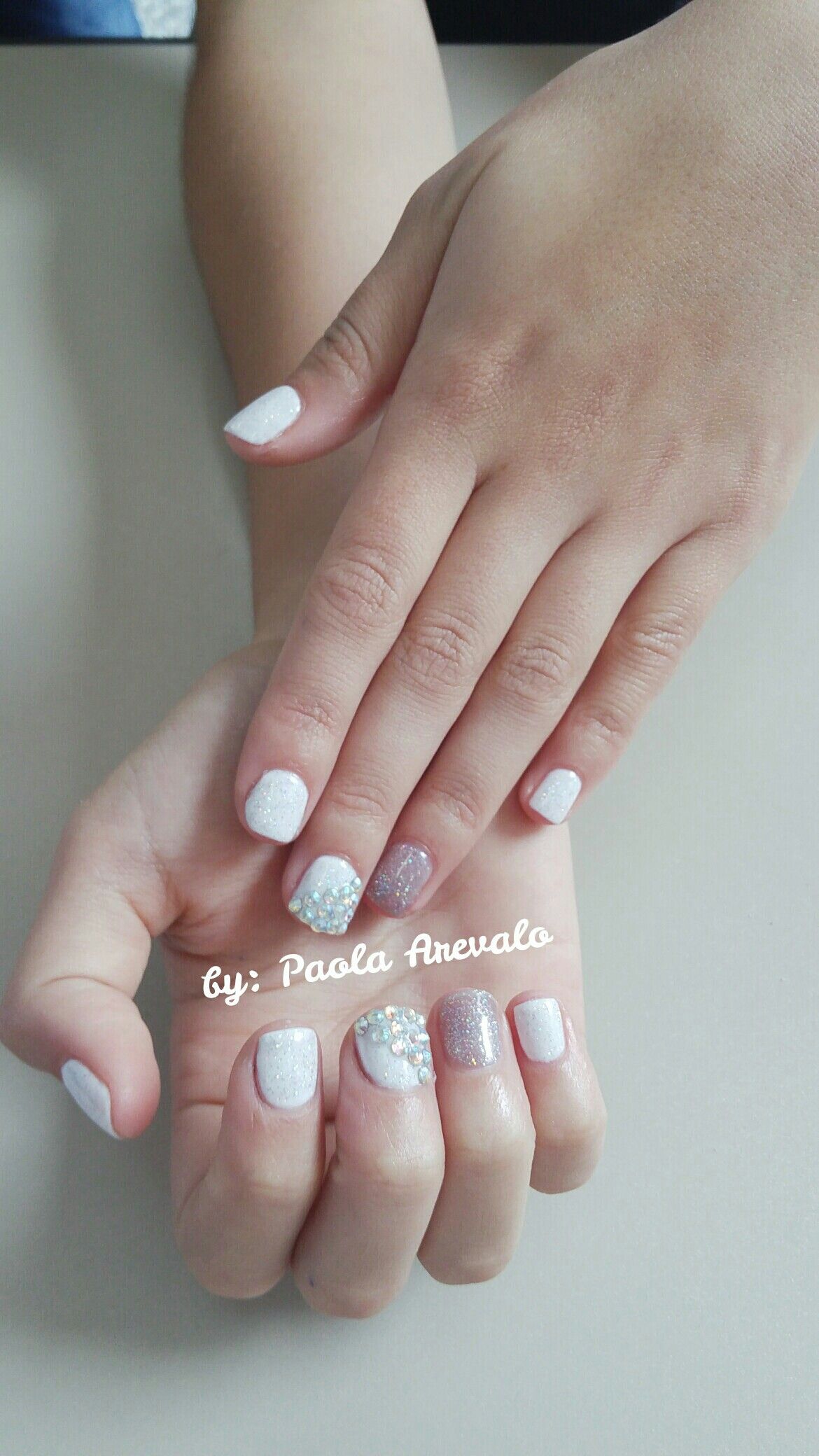 diseños de gelish blanco