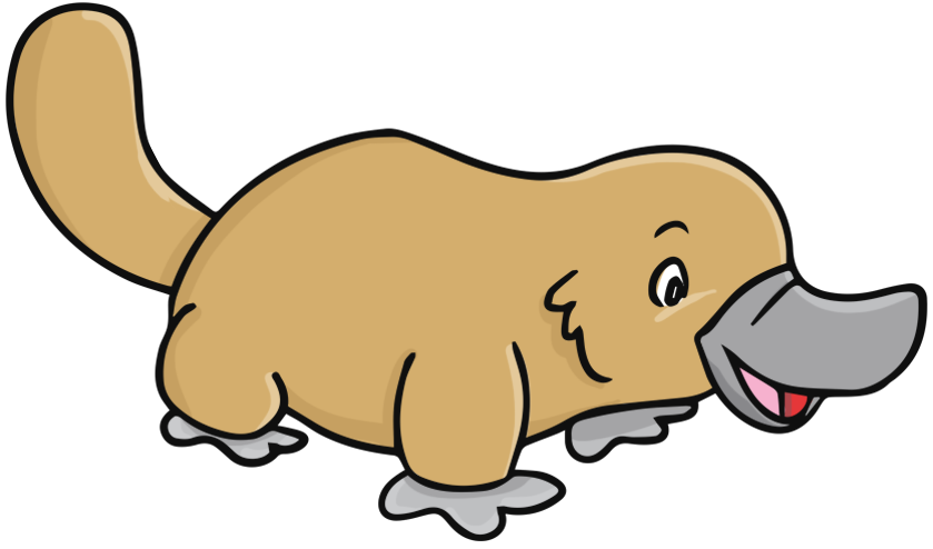 cartoon duck billed platypus