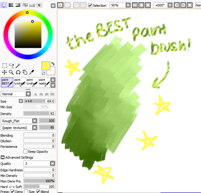 oil brush paint tool sai