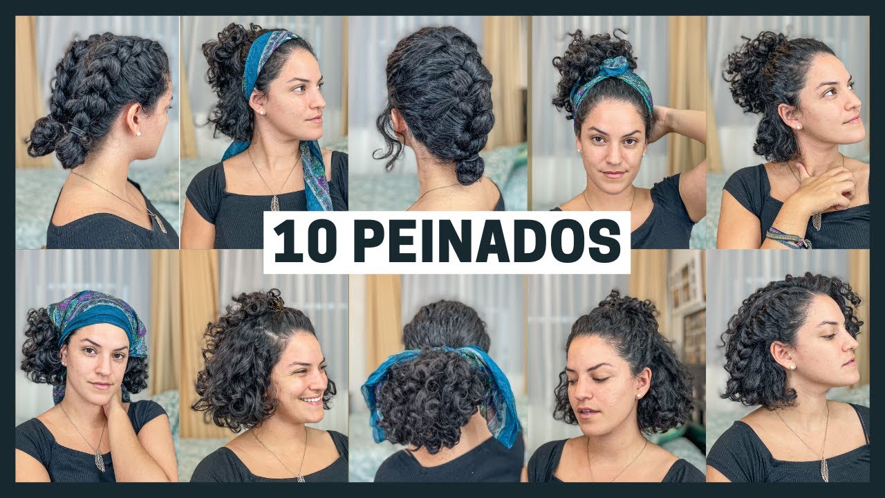 peinados cabello rizado mediano