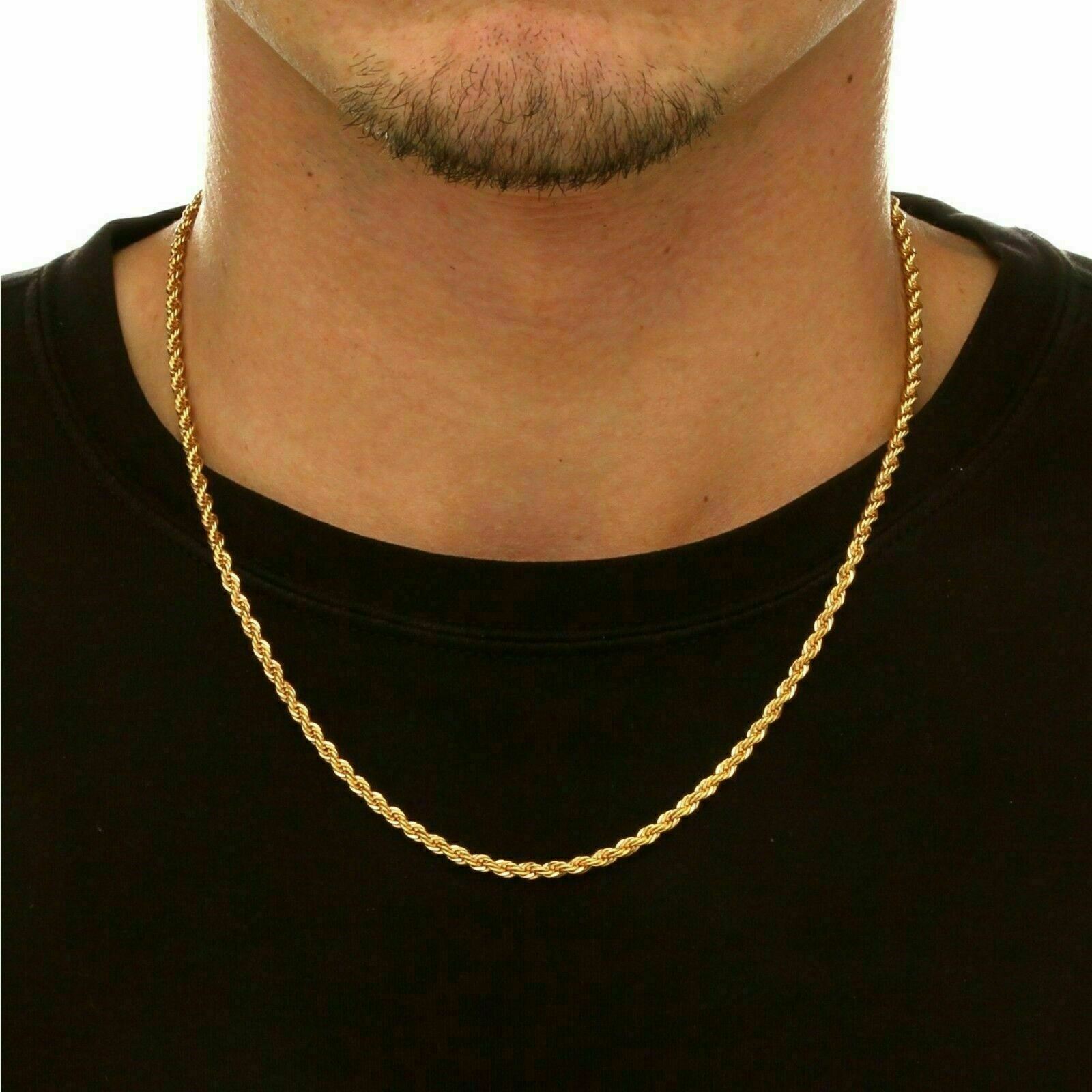 18k gold necklace mens