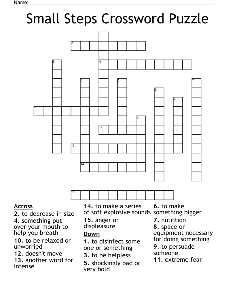 series of steps crossword