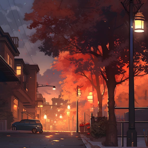 wallpaper anime fall