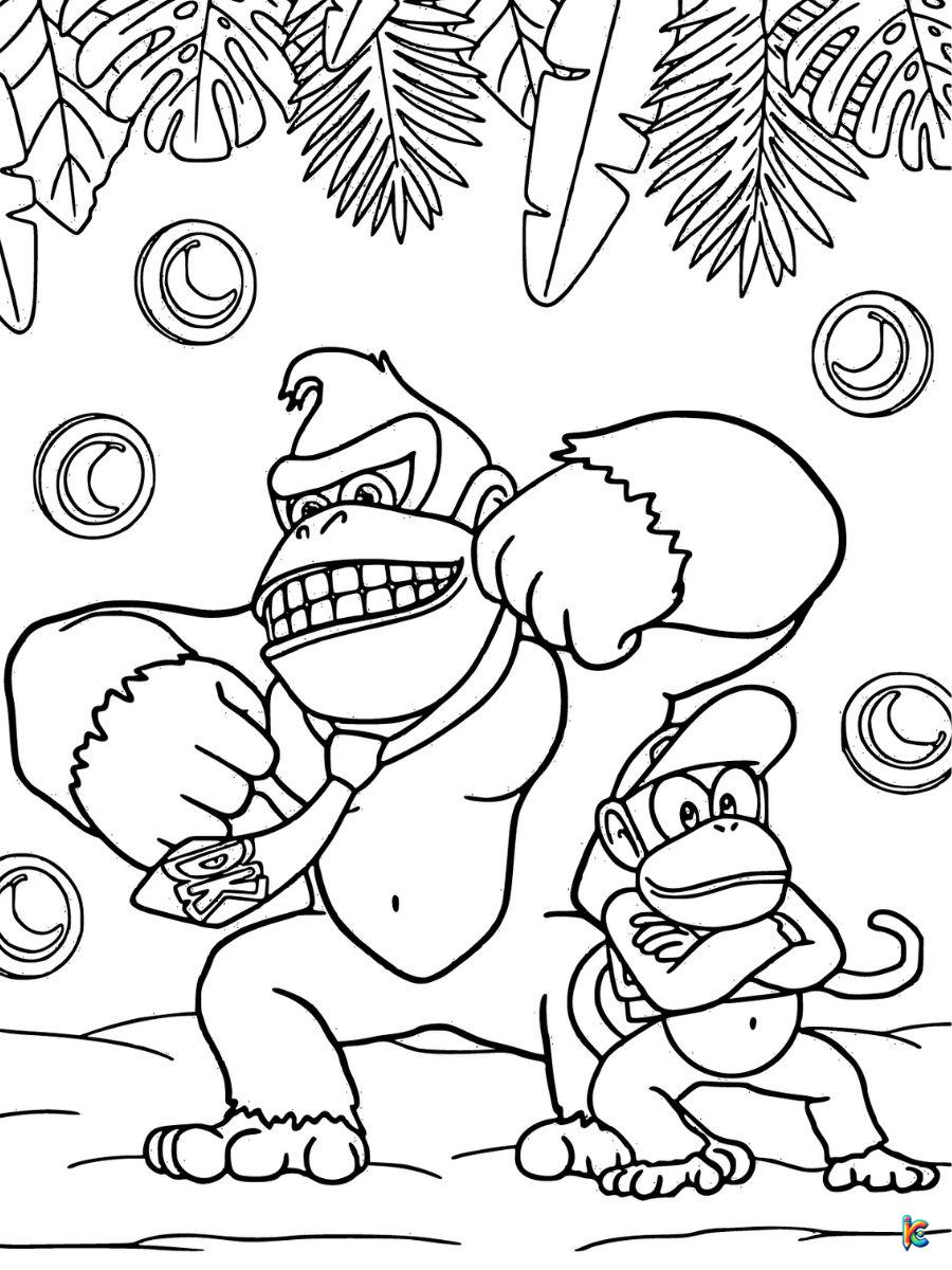 donkey kong coloring pages