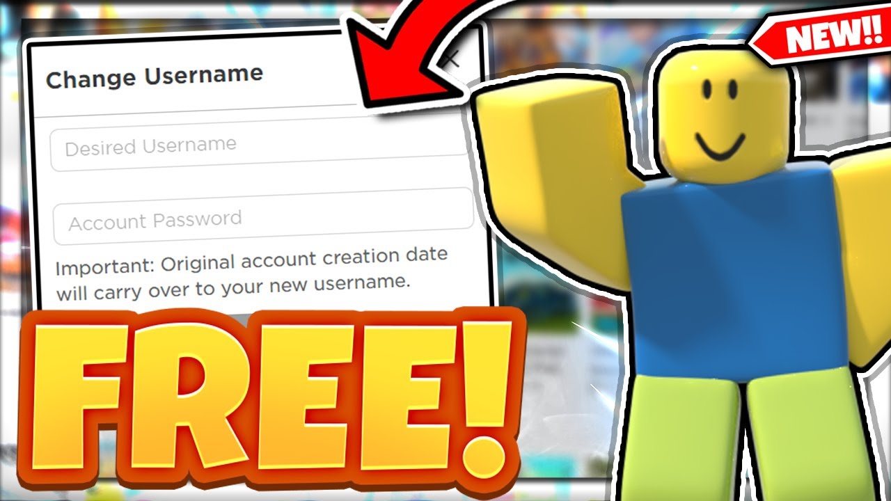 how do you change your name on roblox for free