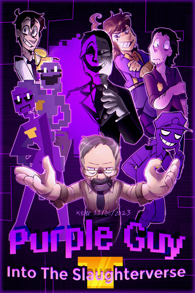 fnaf purple guy art