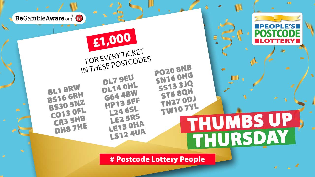 postcode lottery results