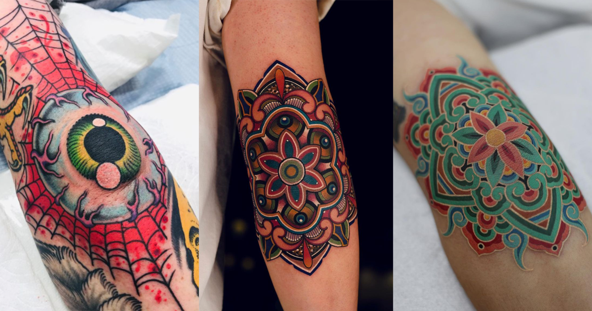 around elbow tattoos