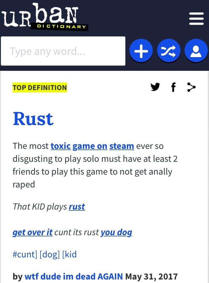 rust dictionary